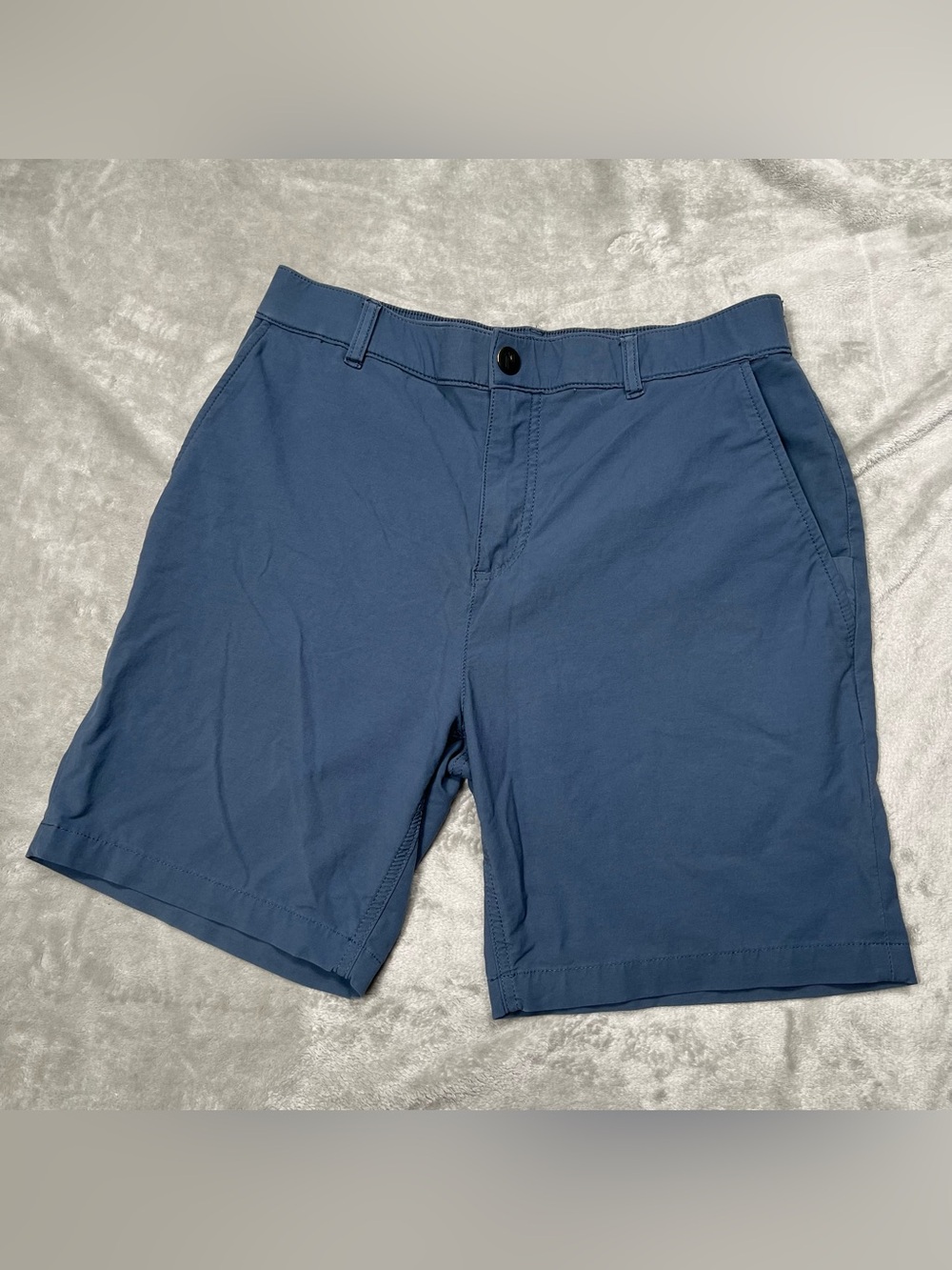 Mugsy Steel Traveler Shorts Mens 31 Blue Stretch Waist Chino Summer Lightweight